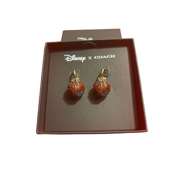 NWT Coach x Disney Poison Apple Huggie Earrings Snow White Disney Villains - Picture 4 of 5